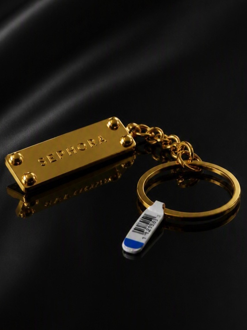 SEPHORA Gold Logo Keychain Bag Charm NWT